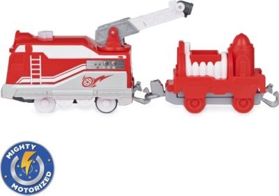Spin Master Mighty Express Motorisierter Zug Roter Retter mit Guterwaggon Красный спасатель с моторизованным поездом Mighty Express с товарным вагоном