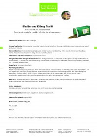 Krauterhaus Sanct Bernhardt Bladder and Kidney Tea III, 120 г