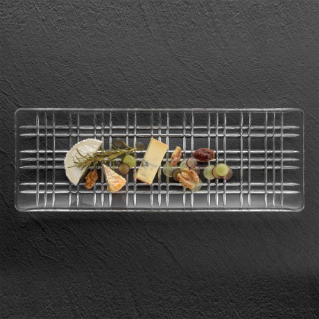 Nachtmann Nachtmann Square Platte rechteckig Glas 42x15x2,4 cm Nachtmann Square Тарелка прямоугольная стеклянная 42x15x2,4 см