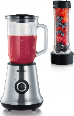 Severin Severin Standmixer Mix Go SM 3737, 500 W, 1 Liter, inkl. Smoothie-Maker und abnehmbaren Mixbehalter Настольный миксер Severin Mix Go SM 3737, 500 Вт, 1 литр, в комплект входит смузи-генератор и съемный контейнер для смешивания.