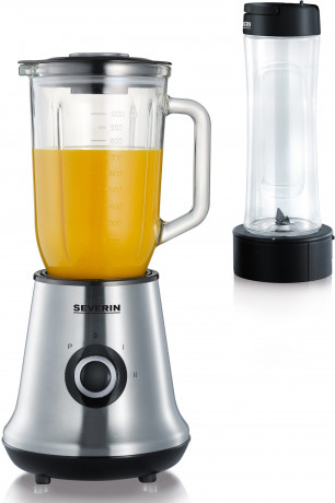 Severin Severin Standmixer Mix Go SM 3737, 500 W, 1 Liter, inkl. Smoothie-Maker und abnehmbaren Mixbehalter Настольный миксер Severin Mix Go SM 3737, 500 Вт, 1 литр, в комплект входит смузи-генератор и съемный контейнер для смешивания.