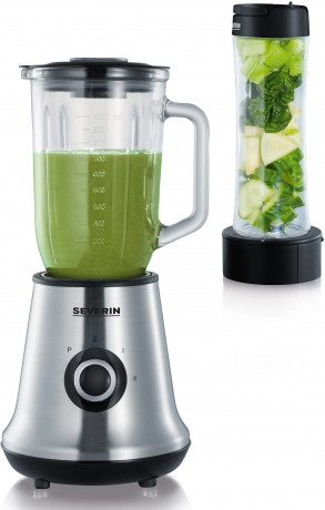 Severin Severin Standmixer Mix Go SM 3737, 500 W, 1 Liter, inkl. Smoothie-Maker und abnehmbaren Mixbehalter Настольный миксер Severin Mix Go SM 3737, 500 Вт, 1 литр, в комплект входит смузи-генератор и съемный контейнер для смешивания.