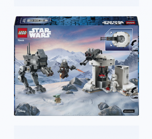 LEGO Star Wars 75444 конструктор AT-RT и база (Дания), 297 деталей, шагоход из Мандалорца с минифигурками и Grogu