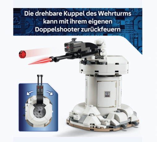 LEGO Star Wars 75444 конструктор AT-RT и база (Дания), 297 деталей, шагоход из Мандалорца с минифигурками и Grogu