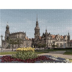 CALVENDO Puzzle CALVENDO Puzzle Blick zum Residenzschloss in Dresden Пазл CALVENDO Puzzle Вид на Residenzschloss в Дрездене