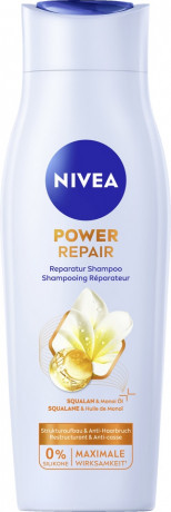 NIVEA Power Repair Shampoo, 250 ml, Нивеа Шампунь восстанавливающий, сквалан и масло монои, против сухости и секущихся кончиков, 250 мл