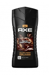 AXE 3-in-1 Duschgel &amp; Shampoo Dark Temptation für Körper, Gesicht und Haar 250ml, Питательный Гель для душа и шампунь 3-в-1 Dark Temptation для тела, лица и волос с cочетанием Темного Шоколада и Перца и Пряным Ароматом, 250 мл