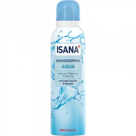 ISANA Wasserspray Aqua 150ml, Изана Водный спрей для лица и тела, мгновенная свежесть, увлажнение, 150 мл