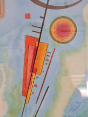 Картина винтажная репродукция &quot;Свет&quot; Василий Кандинский, холст, масло, 32,5 x 42 см, Франция, 1994г.