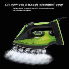 Dedom Dedom Reisebugeleisen Reise-Dampfbugeleisen, Dampfbugeleisen, Antihaft-Bugelsohle, 2400W, drahtlos, 360ML, Lila, Grun Grun Дорожный утюг Dedom, дорожный аровой утюг, паровой утюг, подошва с антипригарным покрытием, 2400 Вт, беспроводной, 360 мл, фио