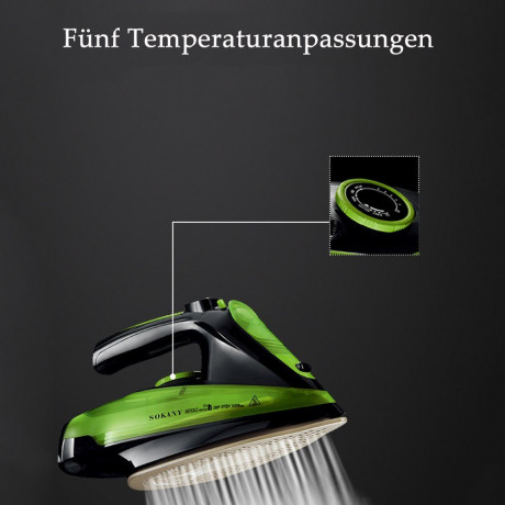 Dedom Dedom Reisebugeleisen Reise-Dampfbugeleisen, Dampfbugeleisen, Antihaft-Bugelsohle, 2400W, drahtlos, 360ML, Lila, Grun Grun Дорожный утюг Dedom, дорожный аровой утюг, паровой утюг, подошва с антипригарным покрытием, 2400 Вт, беспроводной, 360 мл, фио