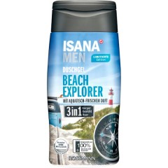 ISANA MEN 3in1 Duschgel Beach Explorer Гель для душа 3в1 для кожи, волос и бритья 300 мл