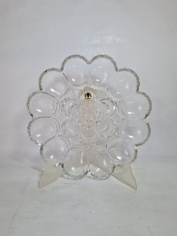 Блюдо винтажное Walther Glas в виде цветка, стекло, заводская упаковка, 25 x 3,5 см, Германия, 1960-70гг.
