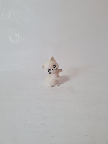 Винтажная Фигурка "Белый котенок", 6см х 4см, Германия, 1960-70гг.
