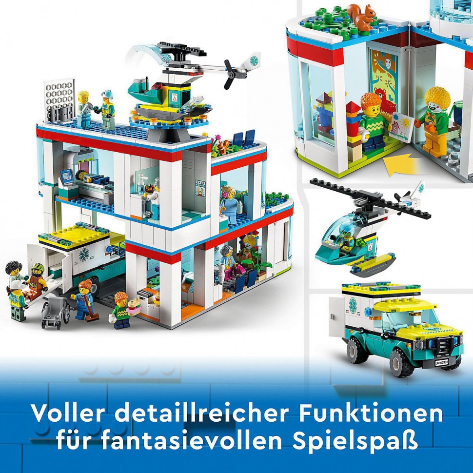 Купить LEGO City 60330 Krankenhaus ЛЕГО Больница в интернет-магазине  Diskontshop.eu Германия всего за 16 299 руб. в