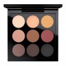 MAC Eye Shadow x 9: Semi-Sweet Times Nine, МАК Паллетка теней 9 цветов, дымчато-коричневые оттенки 