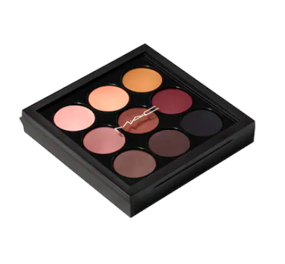 MAC Eye Shadow x 9: Semi-Sweet Times Nine, МАК Паллетка теней 9 цветов, дымчато-коричневые оттенки 
