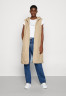 Tommy Hilfiger SORONA LONG VEST Waistcoat beige SORONA LONG VEST Жилет на талии бежевый