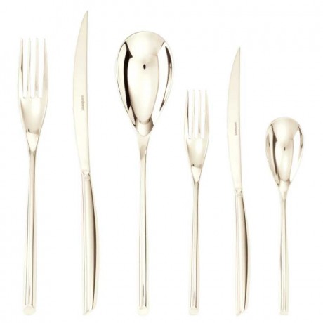 Sambonet Sambonet Bamboo - Edelstahl / PVP champagnerfarben Besteckset 36-tlg. Vollheft / Monoblock Sambonet Bamboo - набор столовых приборов из нержавеющей стали/ПВП цвета шампанского, 36 предм. Полный буклет/моноблок