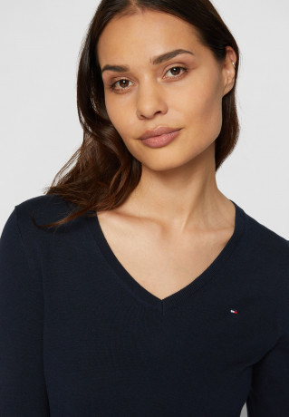 Tommy Hilfiger HERITAGE V NECK Jumper midnight HERITAGE V-NECK Джемперы полночь