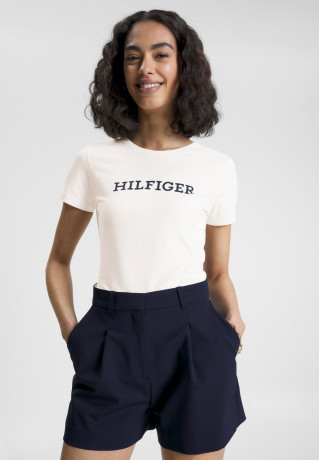 Tommy Hilfiger SLIM Print T-shirt weathered white SLIM Футболка с принтом выветрившийся белый