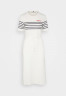 Tommy Hilfiger STRIPE MIDI Jersey dress white/desert sky ПОЛОСКА МИДИ Платье из джерси белое/пустынное небо