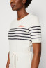 Tommy Hilfiger STRIPE MIDI Jersey dress white/desert sky ПОЛОСКА МИДИ Платье из джерси белое/пустынное небо
