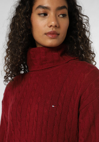 Tommy Hilfiger CABLE ROLL Jumper dress bordeaux CABLE ROLL Платье-джемпер Бордо