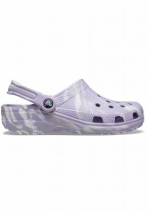 Crocs CLASSIC MARBLED Clogs mottled purple КЛАССИЧЕСКИЙ МРАМОР сабо пятнистый фиолетовый