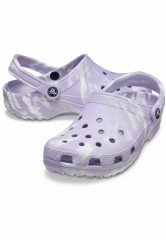 Crocs CLASSIC MARBLED Clogs mottled purple КЛАССИЧЕСКИЙ МРАМОР сабо пятнистый фиолетовый