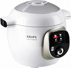 Krups Krups Multikocher CZ7101 Cook4Me +, 1600 W, 6 l Schussel, 6L Kapazitat, digitale Rezepte, Schnellkochtopf, Dampfgaren, Anbraten  Мультиварка Krups CZ7101 Cook4Me+, 1600 Вт, чаша 6 л, емкость 6 л, цифровые рецепты, скороварка, приготовление на пару, 