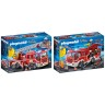 PLAYMOBIL PLAYMOBIL 2er Set: 9463 Feuerwehr-Leiterfahrzeug + 9464 Feuerwehr-Rustfahrzeug Набор PLAYMOBIL из 2 предметов: пожарная машина с лестницей 9463 + пожарная машина 9464.
