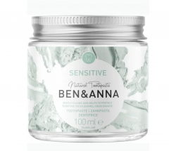 BEN&amp;ANNA Zahnpasta Sensitive, Натуральная зубная паста  зубная паста для чувствительных зубов с ромашкой, алоэ и мятой, мягкое очищение и укрепление эмали, 100 мл