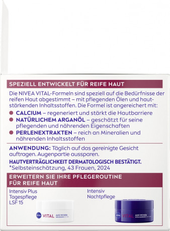 NIVEA VITAL Anti-Falten Intensiv Tagespflege, 50 ml, Нивеа дневной крем масло ши, аргановое масло, сквалан anti-age 50 мл