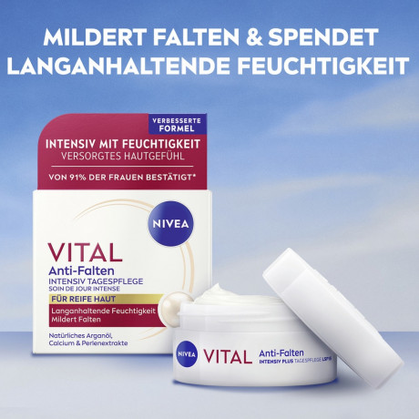 NIVEA VITAL Anti-Falten Intensiv Tagespflege, 50 ml, Нивеа дневной крем масло ши, аргановое масло, сквалан anti-age 50 мл