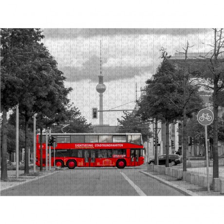 CALVENDO Puzzle CALVENDO Puzzle Der rote Bus Пазл CALVENDO Puzzle Красный автобус