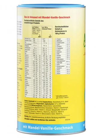Almased Vitalkost Mandel-Vanille Pulver 500g x 6stk, Коктейль для похудения Almased Vitalkost Миндаль-Ваниль, протеиновый напиток для снижения веса, заменитель питания, белковая смесь
