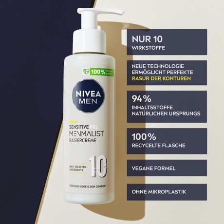 Nivea Sensitive Pro Menmalist Rasiercreme  Крем для бритья Sensitive Pro Menmalist