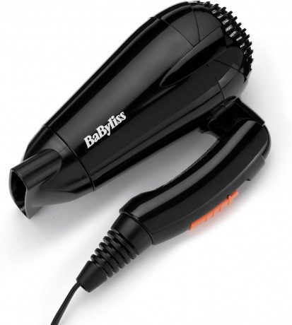BaByliss Travel dry 2000 Фен  дорожный для путешестий, черный, складной, 2000вт, 300г