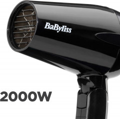 BaByliss Travel dry 2000 Фен  дорожный для путешестий, черный, складной, 2000вт, 300г