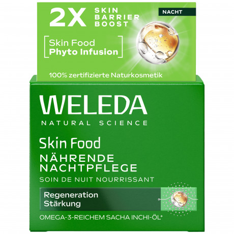 WELEDA Skin Food Naehrende Nachtpflege, 40 ml, Питательный ночной крем Skin Food для сухой кожи с маслом сача инчи и скваланом, 40 мл