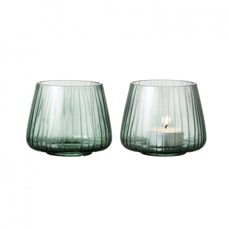Bitz Bitz Kusintha - Glas green Teelichthalter Set 2-tlg. d: 7,5 cm Bitz Kusintha - Набор стеклянных подсвечников для зеленого чая, 2 шт. д: 7,5 см