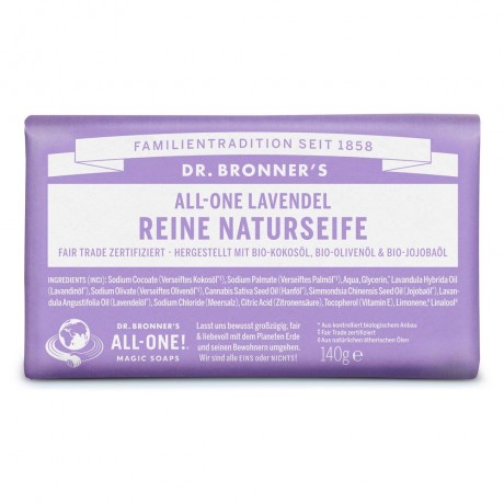 Dr. Bronner's Lavendel All-One Reine Naturseife 140g  Lavender Натуральное мыло All-One Pure 140г