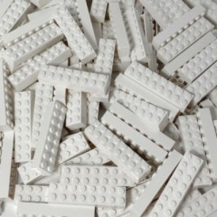LEGO LEGO 2x8 Steine Weiss - 50x - White bricks 3007 LEGO 2x8 Bricks White — 50x — Белые кирпичи 3007