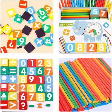 Montessori Maths Toy, Wooden Math Toy Математическая игра Монтессори