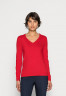 Tommy Hilfiger HERITAGE V NECK Jumper apple red HERITAGE V-NECK Джемперы яблоко красное