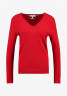 Tommy Hilfiger HERITAGE V NECK Jumper apple red HERITAGE V-NECK Джемперы яблоко красное