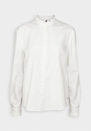 Tommy Hilfiger TONE FRILL RGL Button-down blouse ecru TONE FRILL RGL Блузка на пуговицах экрю