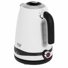 JUNG JUNG Wasserkocher ADLER AD1295W Wasserkocher mit Temperatureinstellung Digital Kettle, 1.7 l, 2200 W, Edelstahl LCD Display 360° Basis, Wasserkessel Wasser kochen Kettle  Чайник JUNG Чайник ADLER AD1295W с регулировкой температуры, цифровой чайник, 1