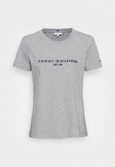 Tommy Hilfiger Print T-shirt light grey футболка с принтом светло-серый